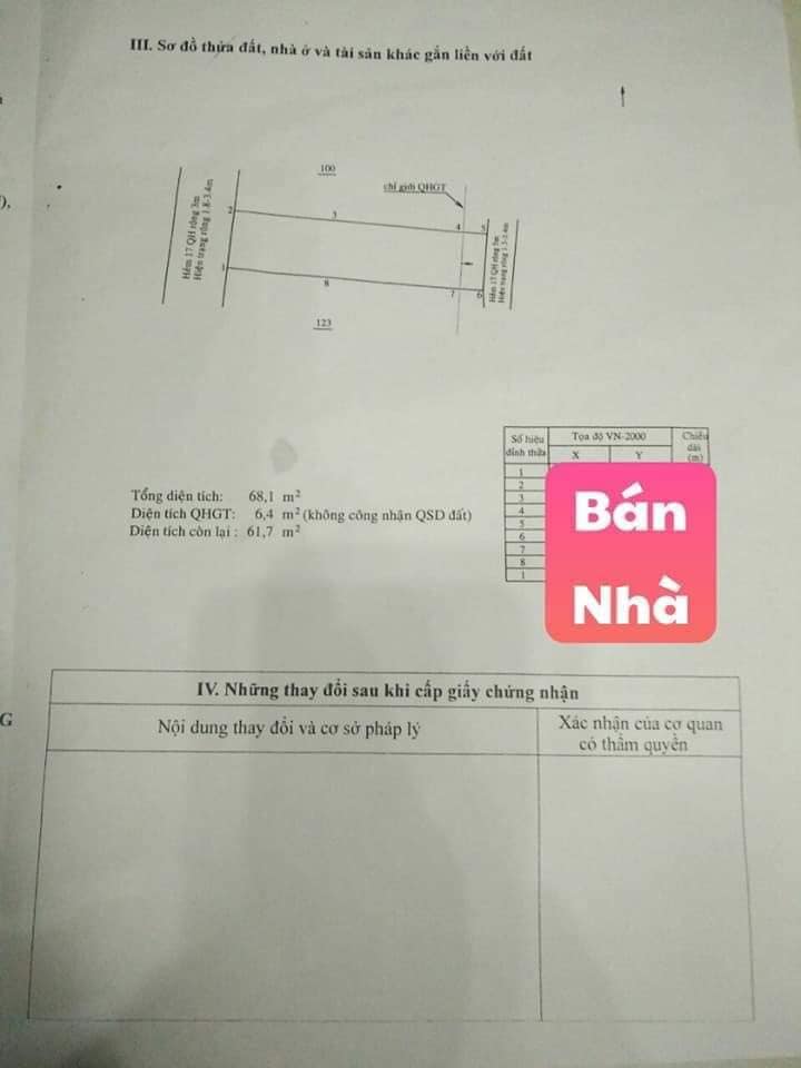 Phước Long - Bán nhà 2 mặt tiền trước sau hẻm 2m đường Phước Long